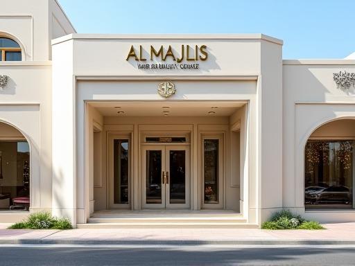 Exterior view of the elegant Al Majlis Hair & Beauty Lounge on Al Wasl Road, Jumeirah 2, Dubai